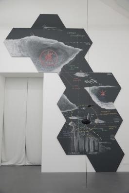 Abraham Poincheval - Étude pour marcher sur la canopée nuageuse