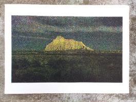 Anne-Charlotte Finel, Military Mountain, 2019, sérigraphie, centre d’art Le Lait