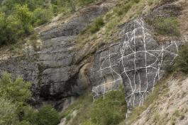 Géraud Soulhiol, Le Re-pli trame pariétale, 2017 © Yohann Gozard
