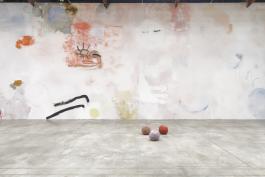 Megan Rooney, Back to breath. Back to wind, 2018. Vue de l’exposition « Encore un jour banane pour le poisson-rêve », Palais de Tokyo (22.06 – 09.09.2018) Courtesy de l'artiste et DREI (Cologne) Photographie : Aurélien Mole