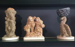 Victoria Klotz, « Les voyageurs », Sculptures-surprises © Photo Morgane Pelissier