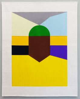 Seulgi Lee, U : 유언비어 (流言蜚語). Yu-eon-bi-eo. U : Mots coulent comme de l’eau, rampent comme un insecte. = Rumeur., soie de Jinju, coton, 155 x 195 x 1 cm, 2019 collaboration avec Seungyeon Cho de Tongyeong, Corée production : La Criée centre d’art contemporain, Rennes – courtesy Gallery Hyundai, Séoul – photo : Simon Boudvin – Seulgi Lee © Adagp, Paris, 2019