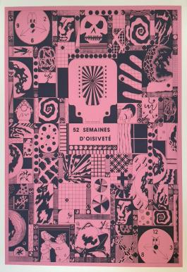 Alan Schmalz, « 52 semaines d'oisiveté », sérigraphie, 2019, centre d'art Le Lait