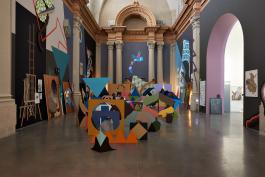 Vue de l’exposition de The Old Boy’s Club, « Les Prophètes », 2017, photo : ©fdeladerriere