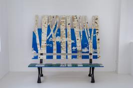Emily Jones, the world is full of animal that need to hide, 180 x 80 x 60 cm, 2019. Vue de l’exposition as a bird would a snake au centre d’art contemporain - la synagogue de Delme. Photo : O.H. Dancy