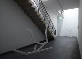 Jacques JULIEN  Smith & Smith, 2017, Aluminium peint, 232 x 200 x 4 cm / 142 x 176 x 4 cm, photographe Marc Domage