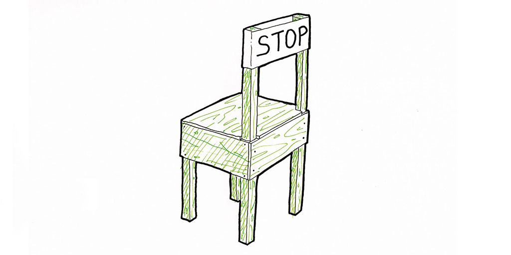 Dominique Mathieu, Chaise, 2004. Courtoisie galerie Salle Principale, Paris. Dominique Mathieu, Chaise, 2004. Courtoisie galerie Salle Principale, Paris.
