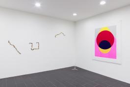 Tania Pérez Córdova, Two Points Connected by a Line or a Line Separating Two Stories (Forty Minutes, Twenty Five Minutes and Forty Nine Seconds),2017. Bronze, dimensions variables. Production CRAC Alsace. Photographie Gunnar Meier