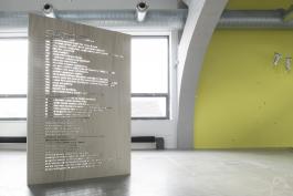 Alex Mirutziu, "Because", 2019 Vue de l'exposition "La Brique, The Brick, Cărămida", 2019 © La Kunsthalle - photo : Sébastien Bozon