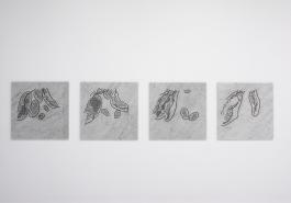 Evariste Richer, Weather Report, 2016 : Le 19 mai 2014, Le 20 mai 2014, Le 21 mai 2014, Le 22 mai 2014. Courtesy de l'artiste et de la galerie Meessen De Clercq, Bruxelles. Production Le Parvis centre d'art contemporain. Photo : Alain Alquier.