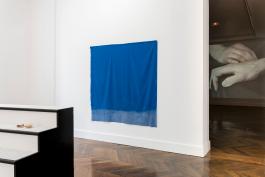  Renato Leotta Aventure, Aventura, Peripezia (estremo occidente), 2016 Tissu 140 x 140 cm Courtesy de l’artiste et galerie Madragoa, Lisbonne Photo: Pierre Antoine, 2016