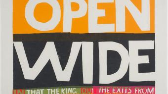 Corita Kent, "open wide", 1964